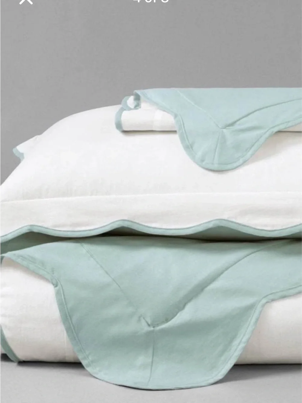 Lush Decor Coastal Chic Scalloped Edge Cotton Reversible Duvet Cover Set King